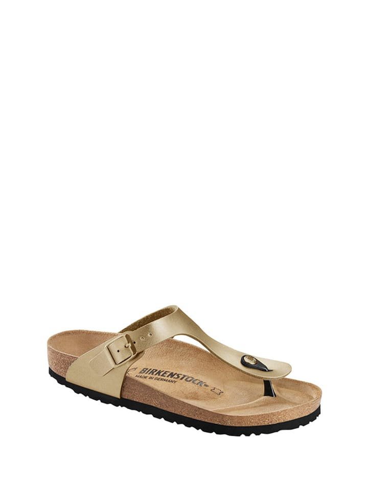 Birkenstock Japonki w kolorze złotym