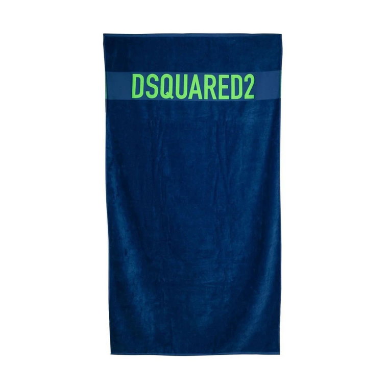 Luksusowy Unisexowy Ręcznik Plażowy - Niebieski Dsquared2