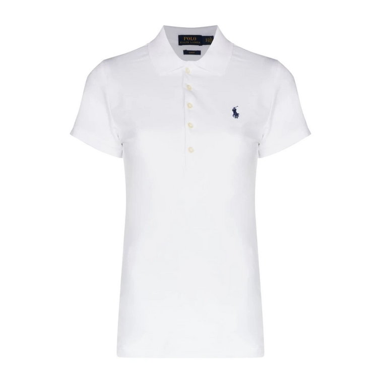 Klasyczna biała koszulka polo dla kobiet Ralph Lauren