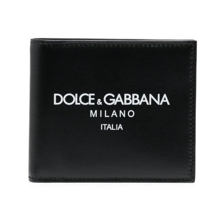 Czarna Portmonetka z Logo z Skóry Dolce & Gabbana