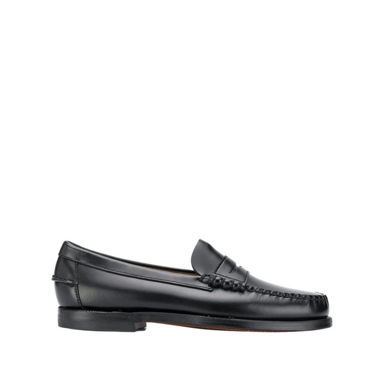 Ponadczasowe czarne skórzane Penny slip-on loafers Sebago