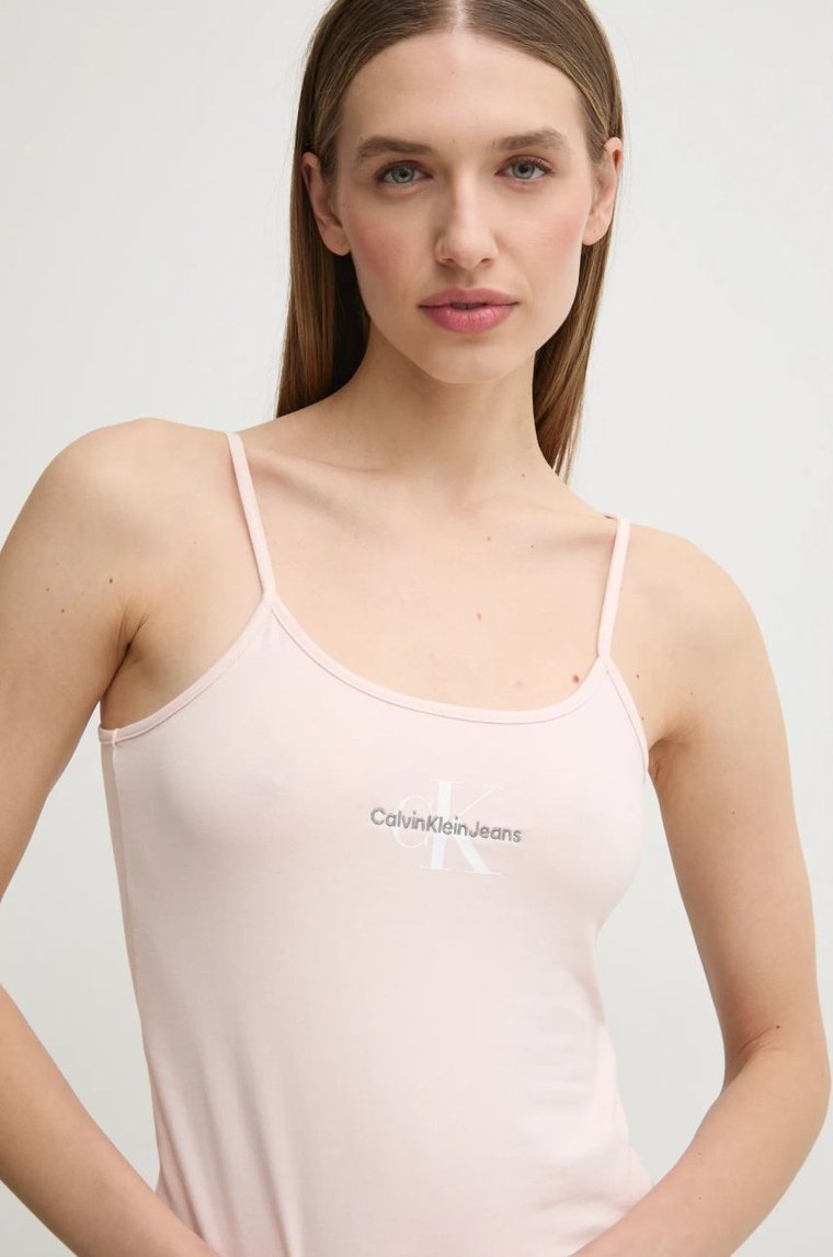 Calvin Klein Jeans top damski kolor różowy J20J223105