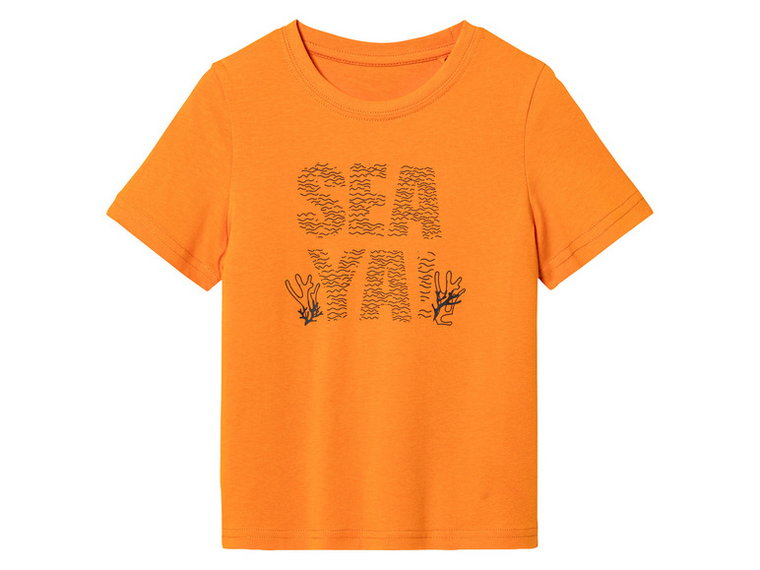 lupilu T-shirty dziecięce z bawełny, 2 sztuki (110/116, Pomarańczowy/petrol)