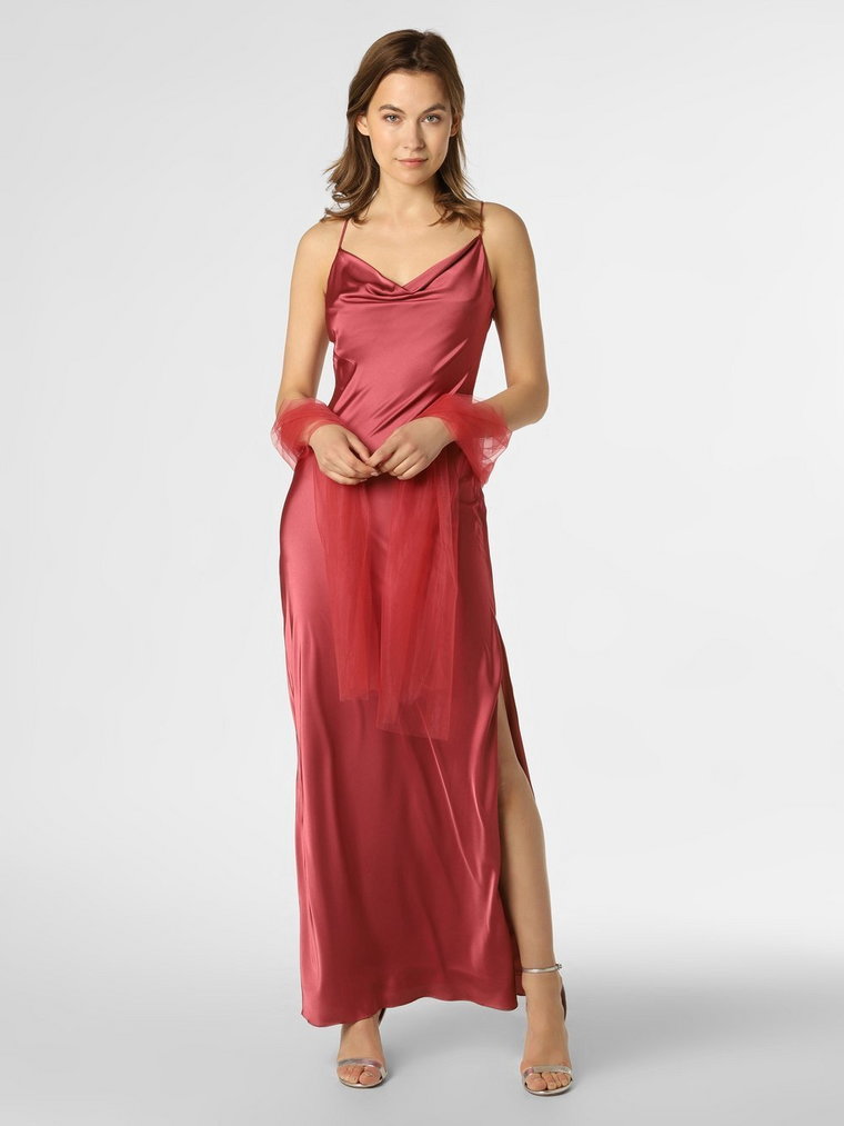 Unique - Damska sukienka wieczorowa z etolą, czerwony