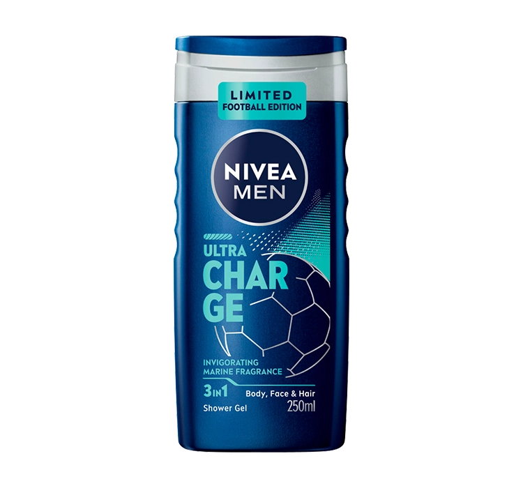 NIVEA MEN ULTRA CHARGE ŻEL POD PRYSZNIC 3W1 DLA MĘŻCZYZN 250ML