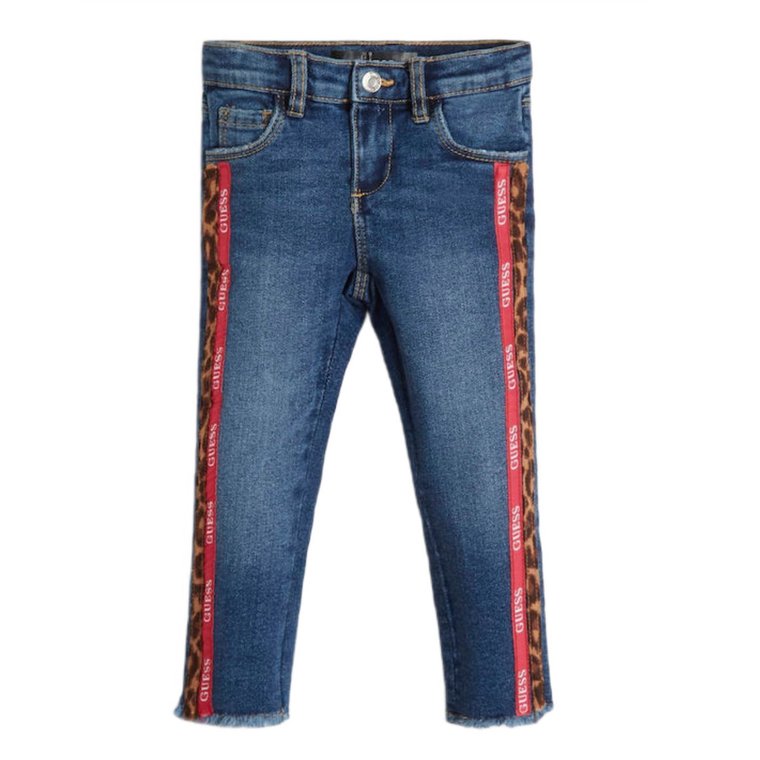 Spodnie dziewczęce Guess Denim jeansowe rurki-104