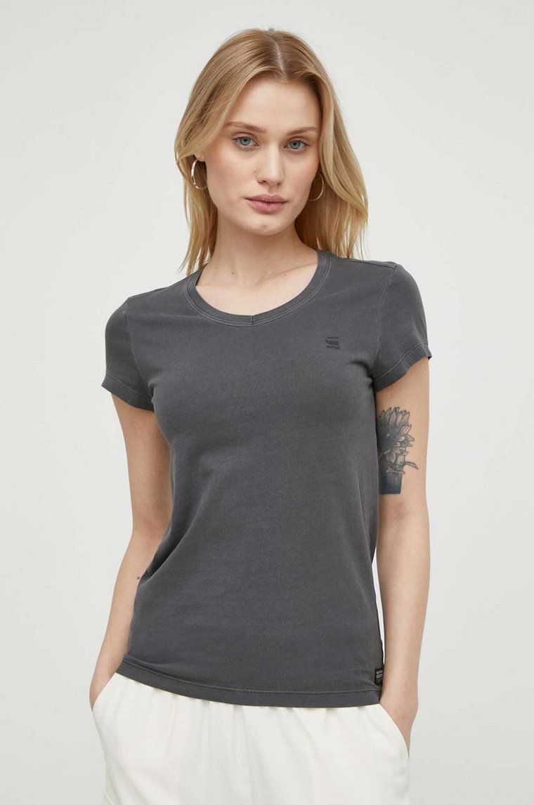 G-Star Raw t-shirt bawełniany damski kolor szary