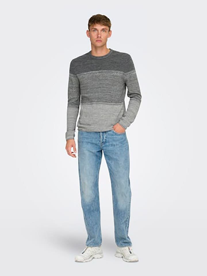 ONLY & SONS Sweter w kolorze szarym