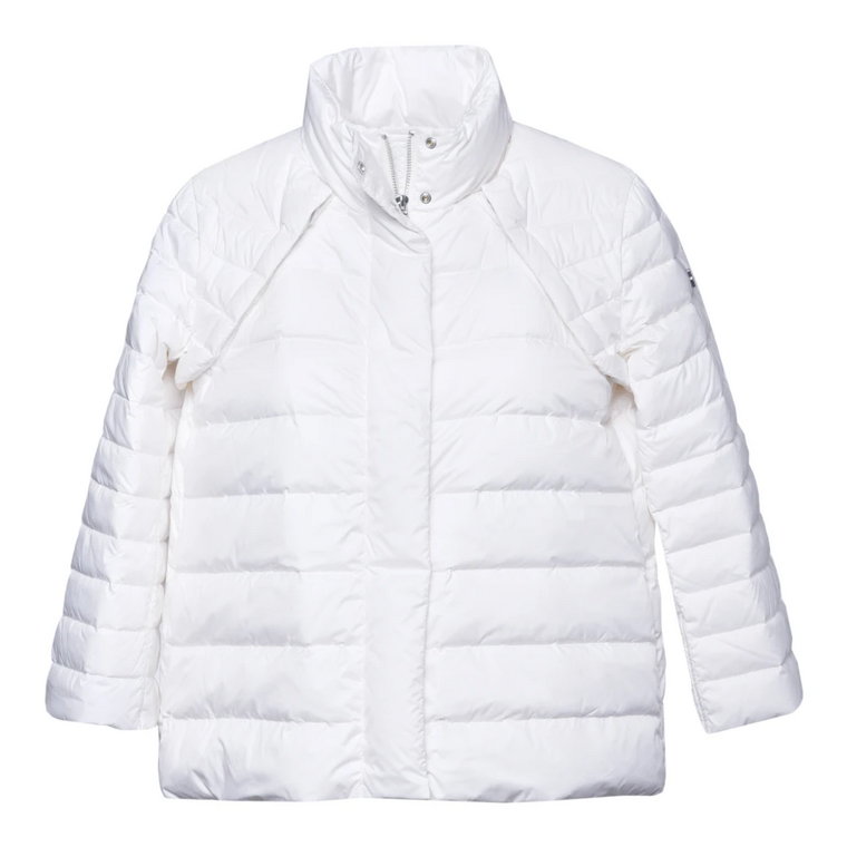 Light down jacket in milk-white fabric Baldinini