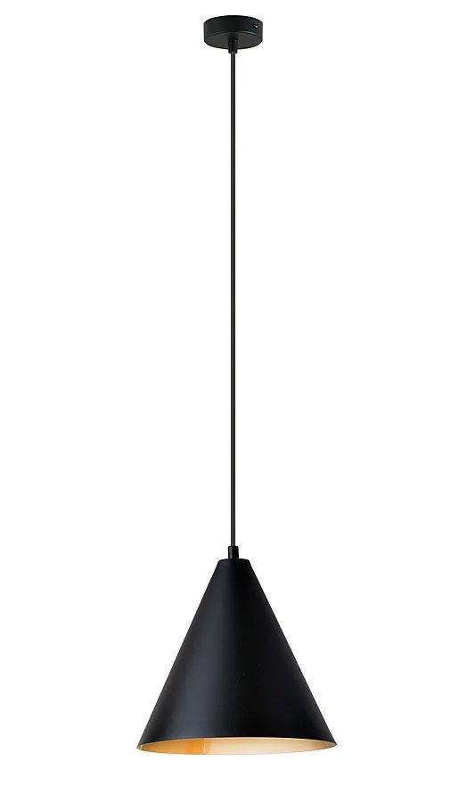 Nowoczesna lampa wisząca czarno-złota - D121-Orla