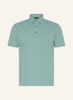 Zegna Koszulka Polo Z Piki Slim Fit gruen