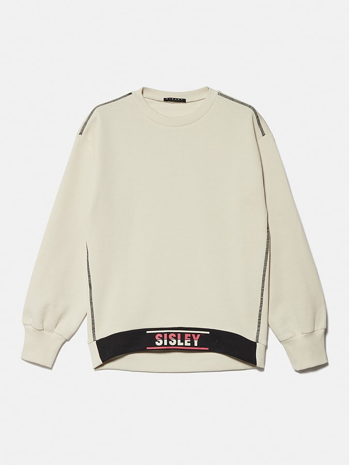 Sisley Bluza w kolorze kremowym