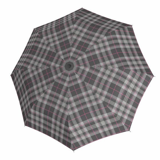 Doppler Parasol kieszonkowy Fiber Magic Check 27 cm grey-rose