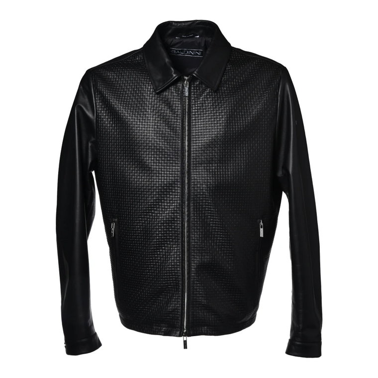Jacket in black nappa leather Baldinini