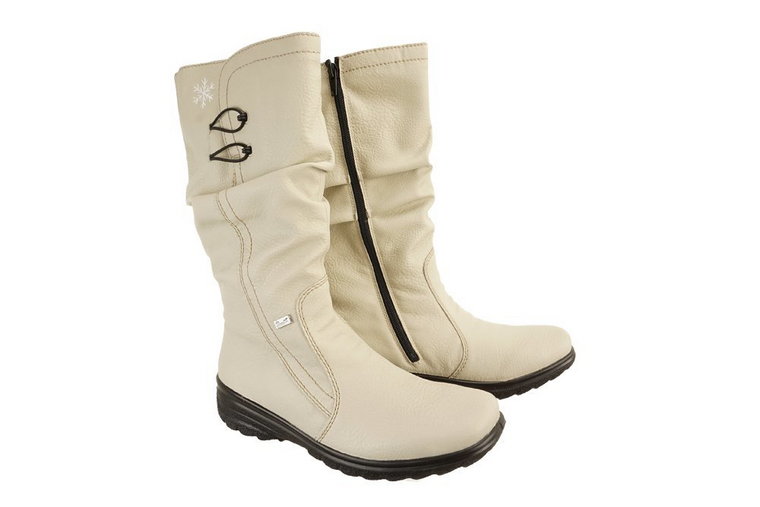 RIEKER TEX Z7072-60 beige, kozaki damskie