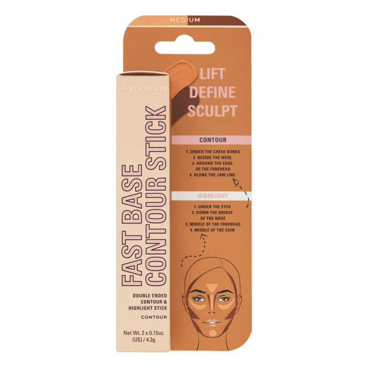 MAKEUP REVOLUTION Fast Base Contour Stick Sztyft do konturowania Medium 8,6g