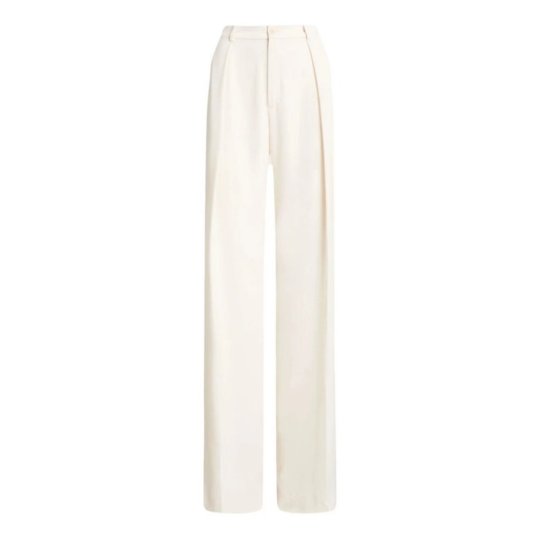 Plisowane Spodnie Slim Fit Pełna Długość Ralph Lauren