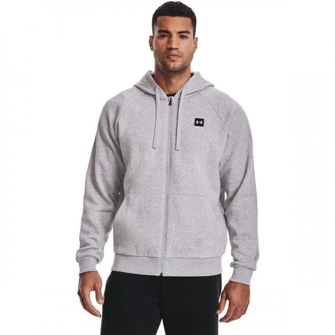 Męska bluza dresowa rozpinana z kapturem UNDER ARMOUR UA Rival Fleece FZ Hoodie - szara