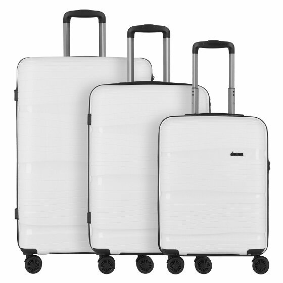 d&n Travel Line 4300 4 kółka Zestaw walizek 3-części weiß