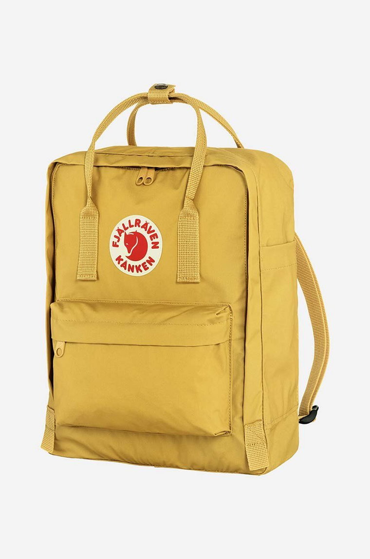 Fjallraven plecak Kanken kolor żółty duży z aplikacją F23510.135-135