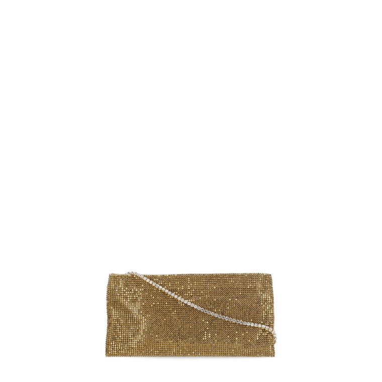 Złota torba na ramię z kryształami Benedetta Bruzziches
