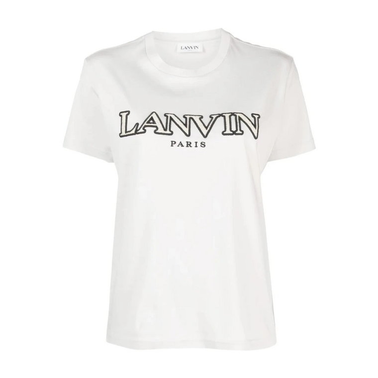 Koszulka z Haftowanym Logo - Regular Fit Lanvin