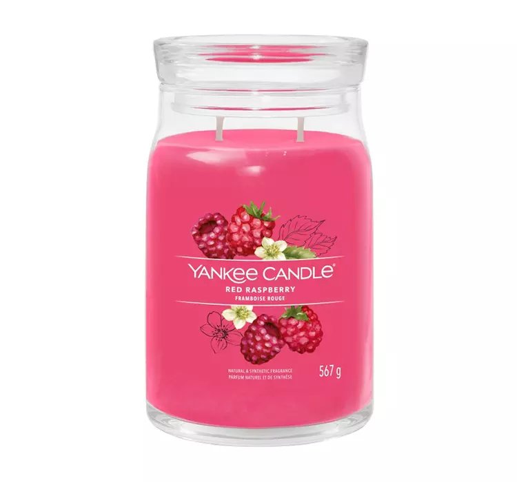 YANKEE CANDLE SIGNATURE ŚWIECA ZAPACHOWA RED RASPBERRY 567G