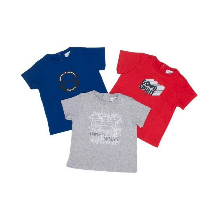 T-shirt Ustaw krótkie rękawy z grafikami logo Armani