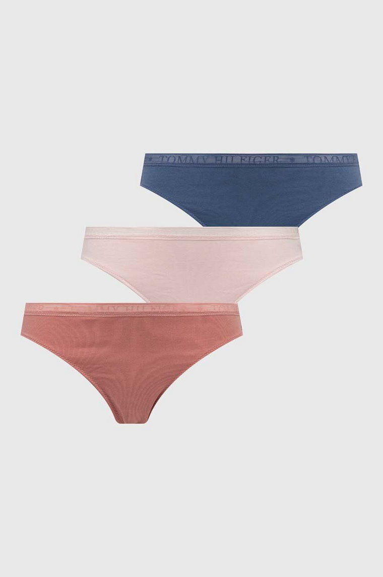 Tommy Hilfiger stringi 3-pack kolor różowy UW0UW04890