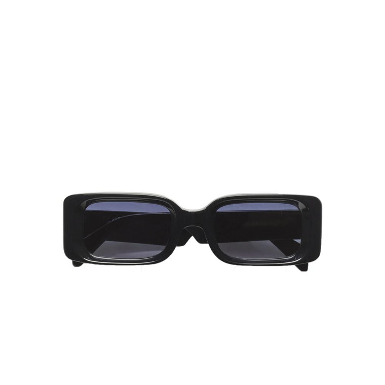Okulary przeciwsłoneczne Barbarella kwadratowe czarne niebieskie Kaleos