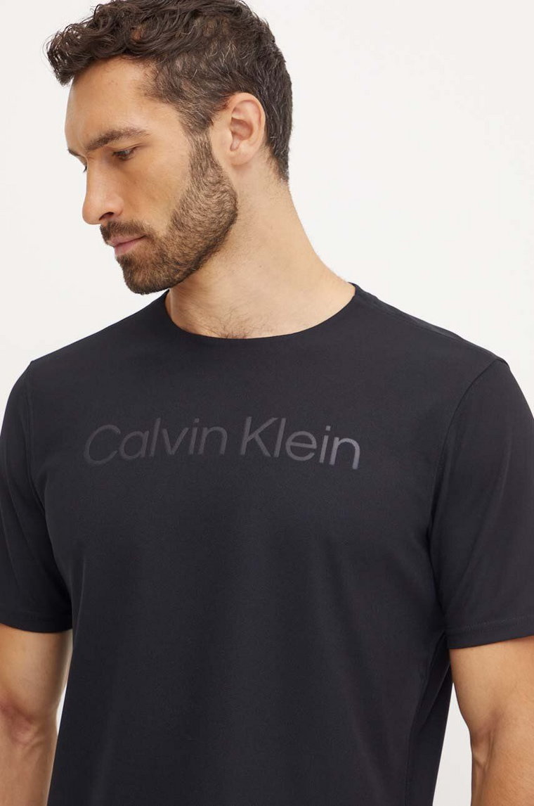 Calvin Klein Performance t-shirt treningowy kolor czarny z nadrukiem 00GMF4K124