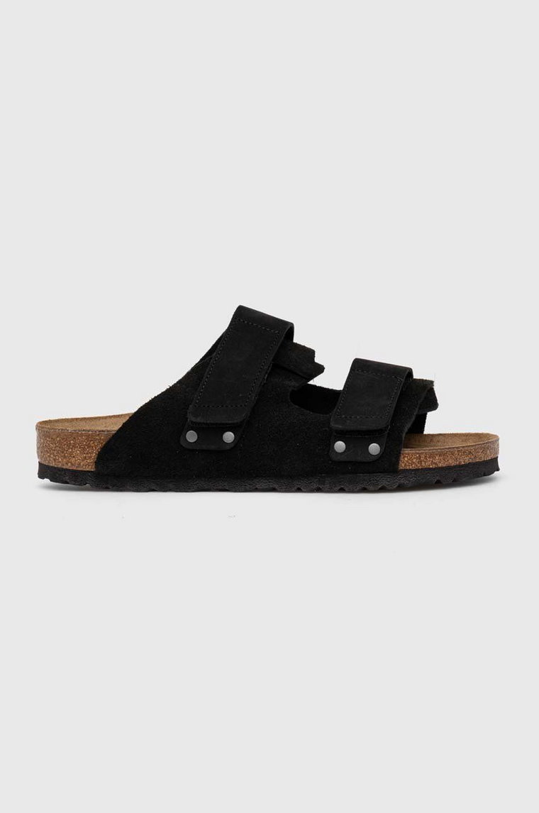 Birkenstock klapki zamszowe Uji kolor czarny 1024810