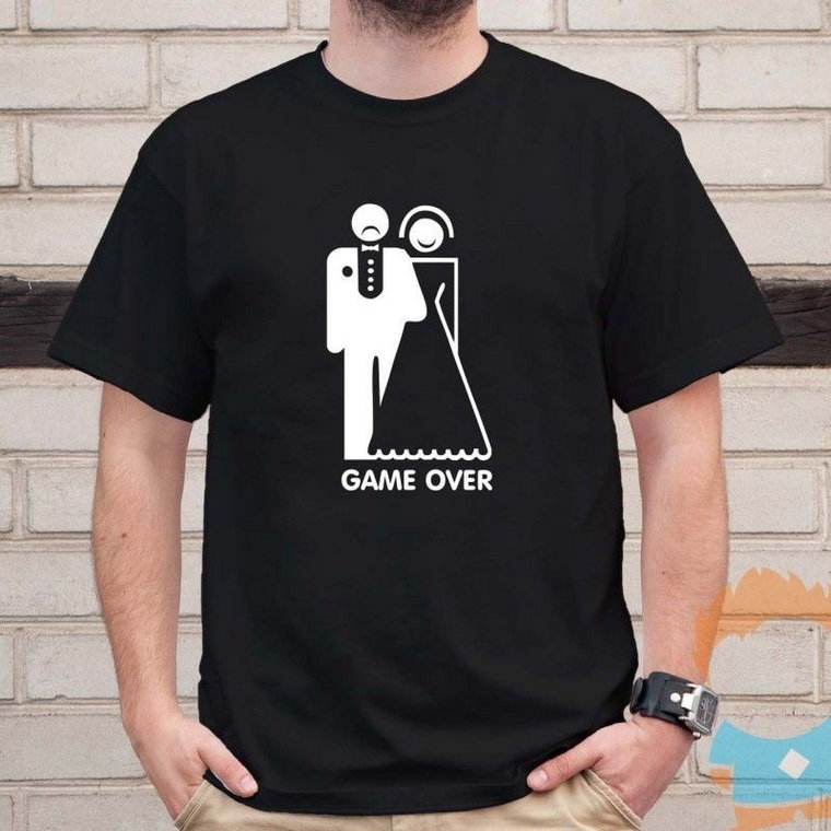 Game over - męska koszulka z nadrukiem