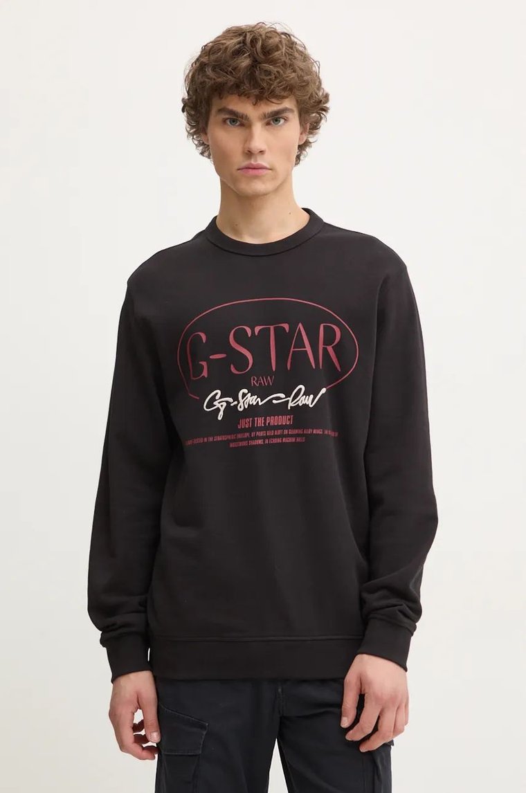 G-Star Raw bluza męska kolor czarny z nadrukiem D25100-D257