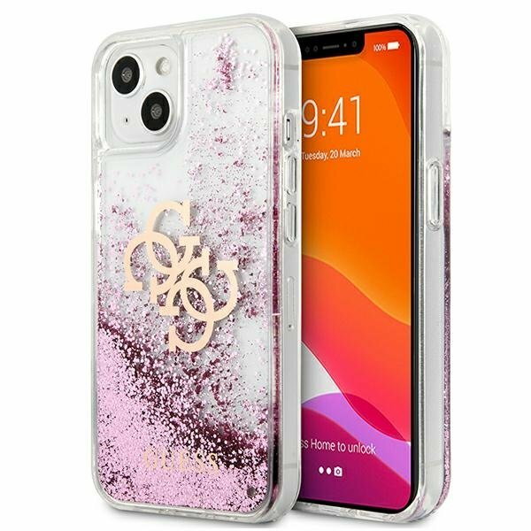 Guess GUHCP13SLG4GPI iPhone 13 mini 5,4" różowy/pink hardcase 4G Big Liquid Glitter