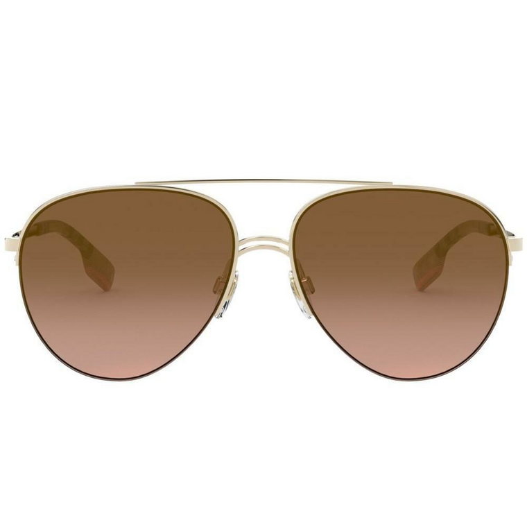 Stylowe okulary przeciwsłoneczne w Pale Gold/Brown Shaded Burberry