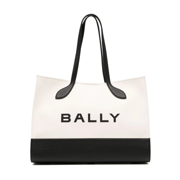 Bar Logo-Print Tote Bag Bally