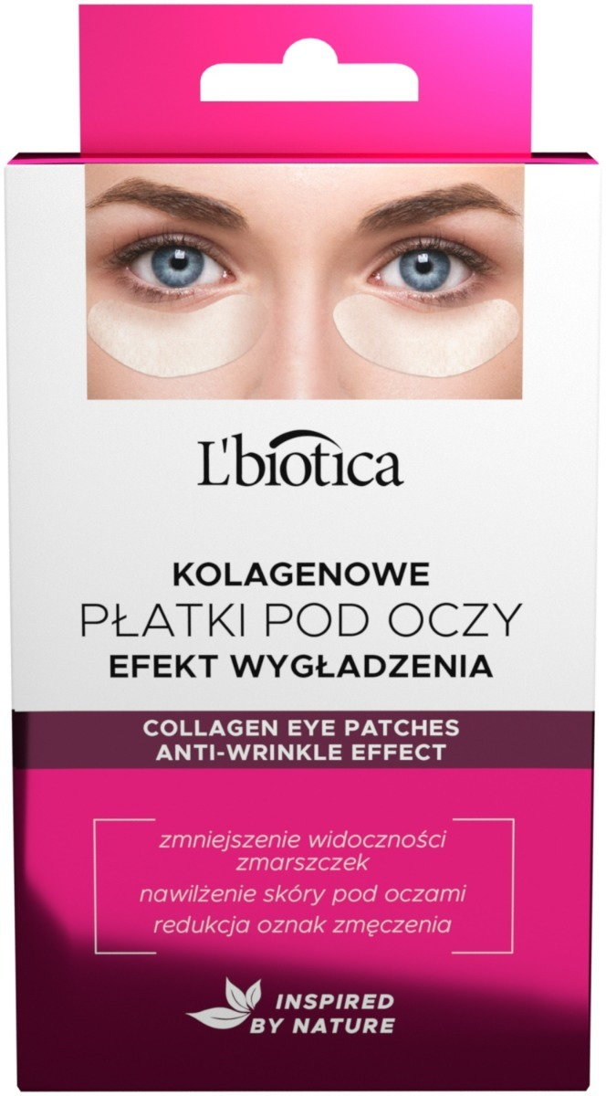 L'Biotica - kolagenowe płatki pod oczy wygładzające zmarszczki 3x2szt.