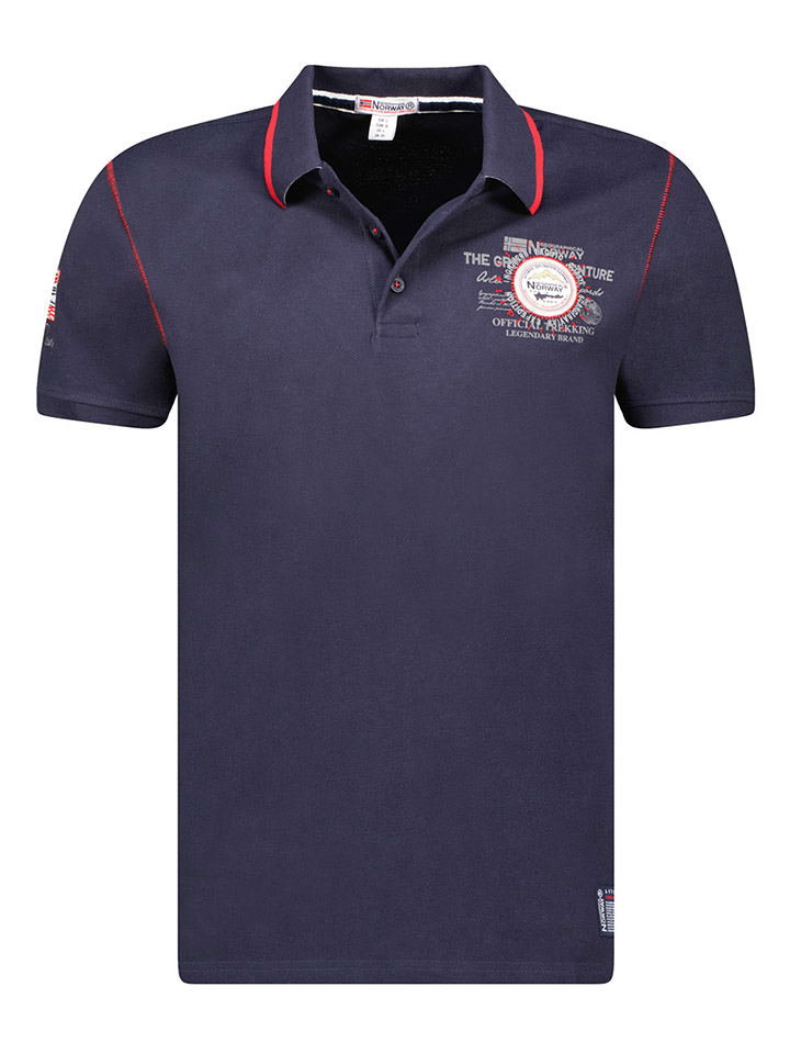 Geographical Norway Koszulka polo "Kilsvik" w kolorze granatowym