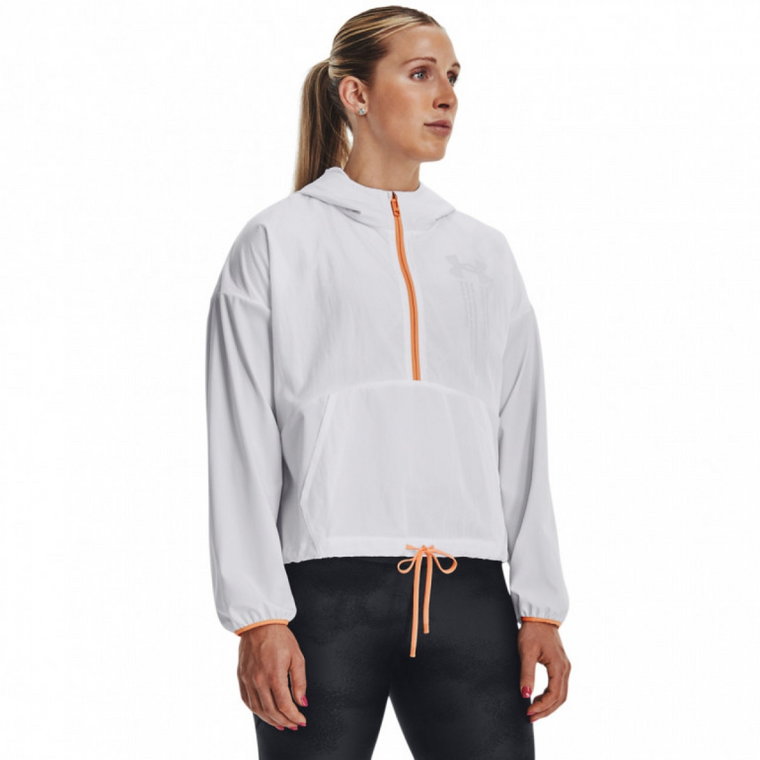 Damska kurtka treningowa Under Armour Woven Graphic Jacket - biała