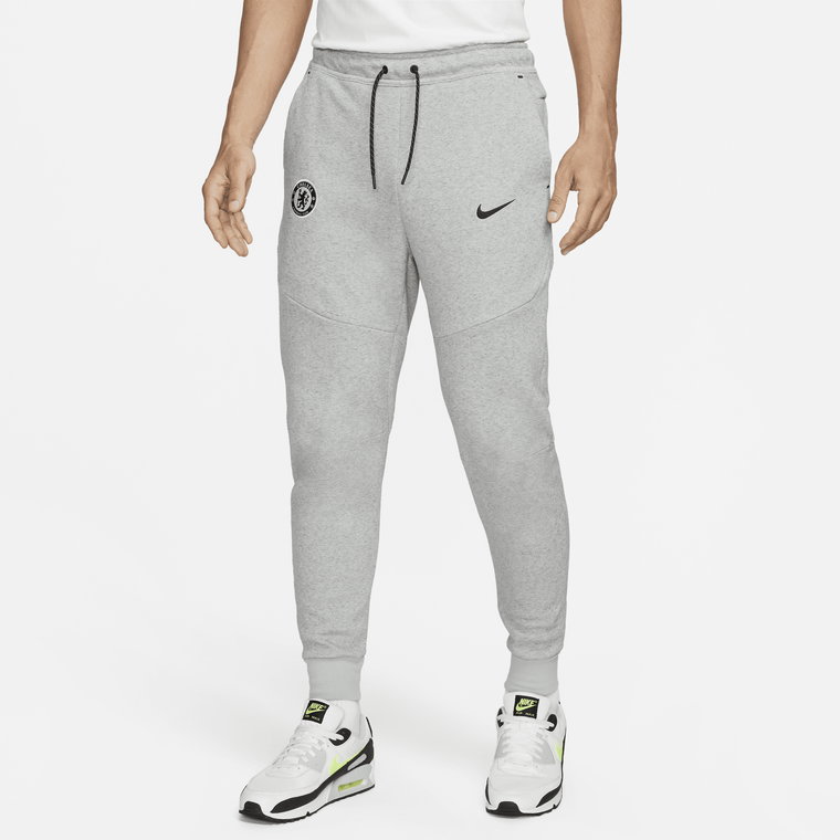 Męskie joggery piłkarskie Nike Chelsea F.C. Tech Fleece (wersja trzecia) - Szary