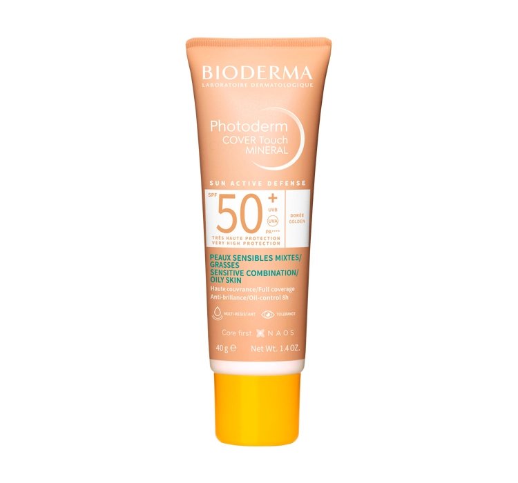 Bioderma Cover Touch Mineral kryjący fluid mineralny z filtrem SPF50+ Golden 40g