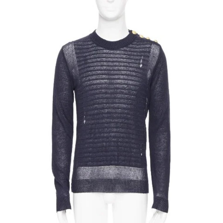 pre-owned lniane topy Balmain Pre-owned