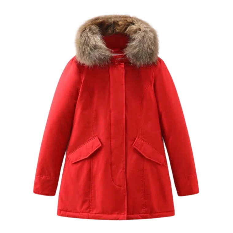 Arctic Raccoon Parka Donna Cloth Futro Woolrich