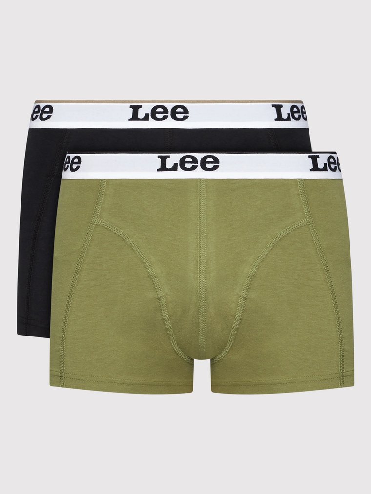 LEE 2-PACK TRUNK MĘSKIE BOKSERKI BLACK/GREEN LP03CKWU