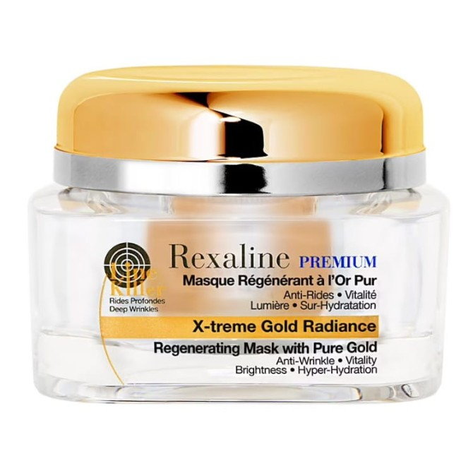 Rexaline Line Killer X-Treme Gold Radiance regenerująca maska do twarzy z drobinkami złota 50ml