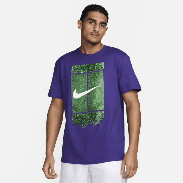 Męski T-shirt do tenisa NikeCourt - Biel