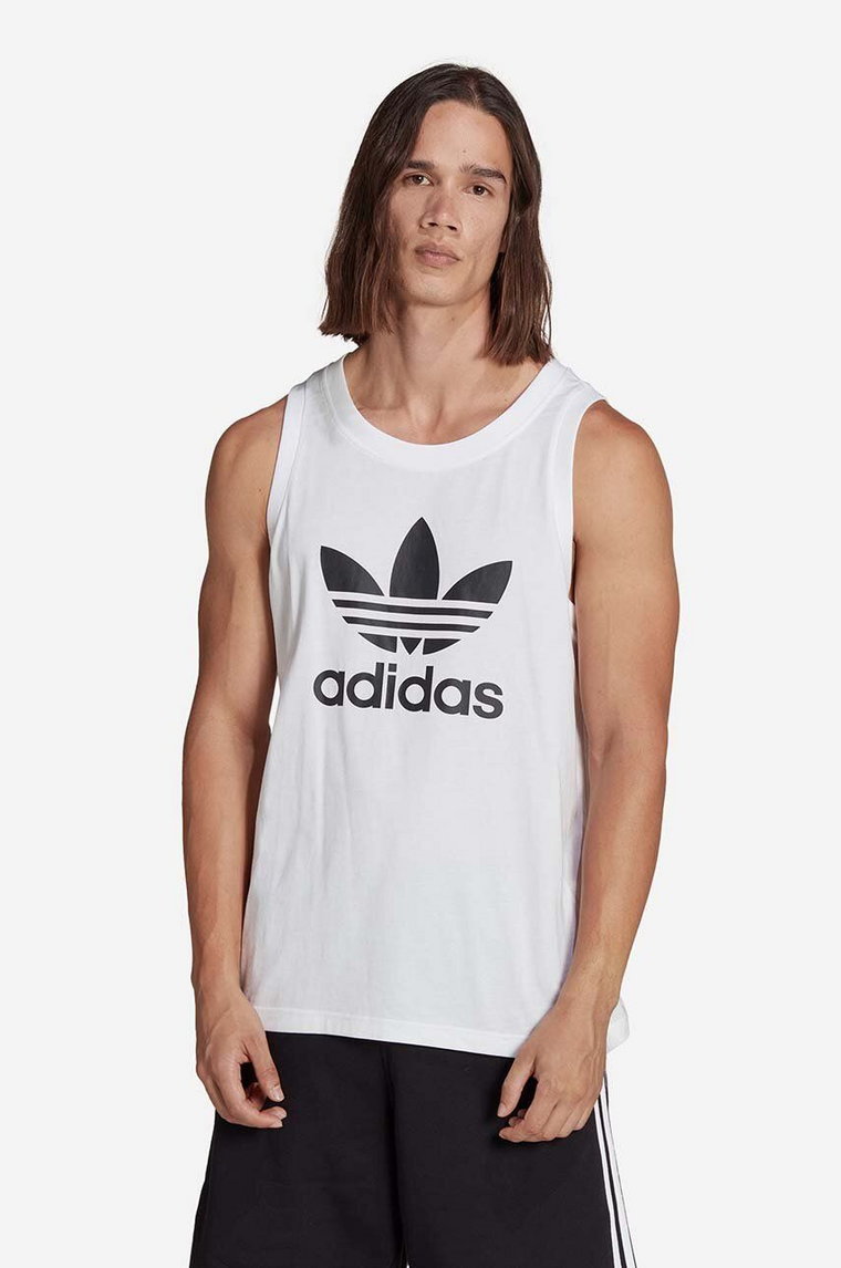 adidas Originals top bawełniany Adicolor Classics Trefoil Tank Top kolor biały IA4808