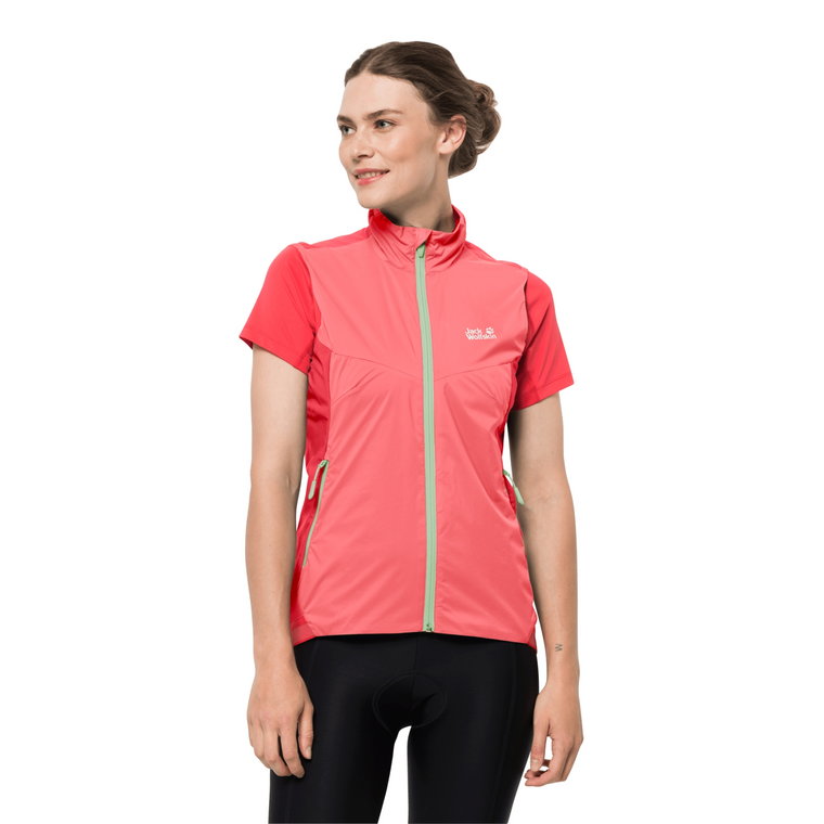 Kamizelka rowerowa TOURER SOFTSHELL VEST W tulip red - XS