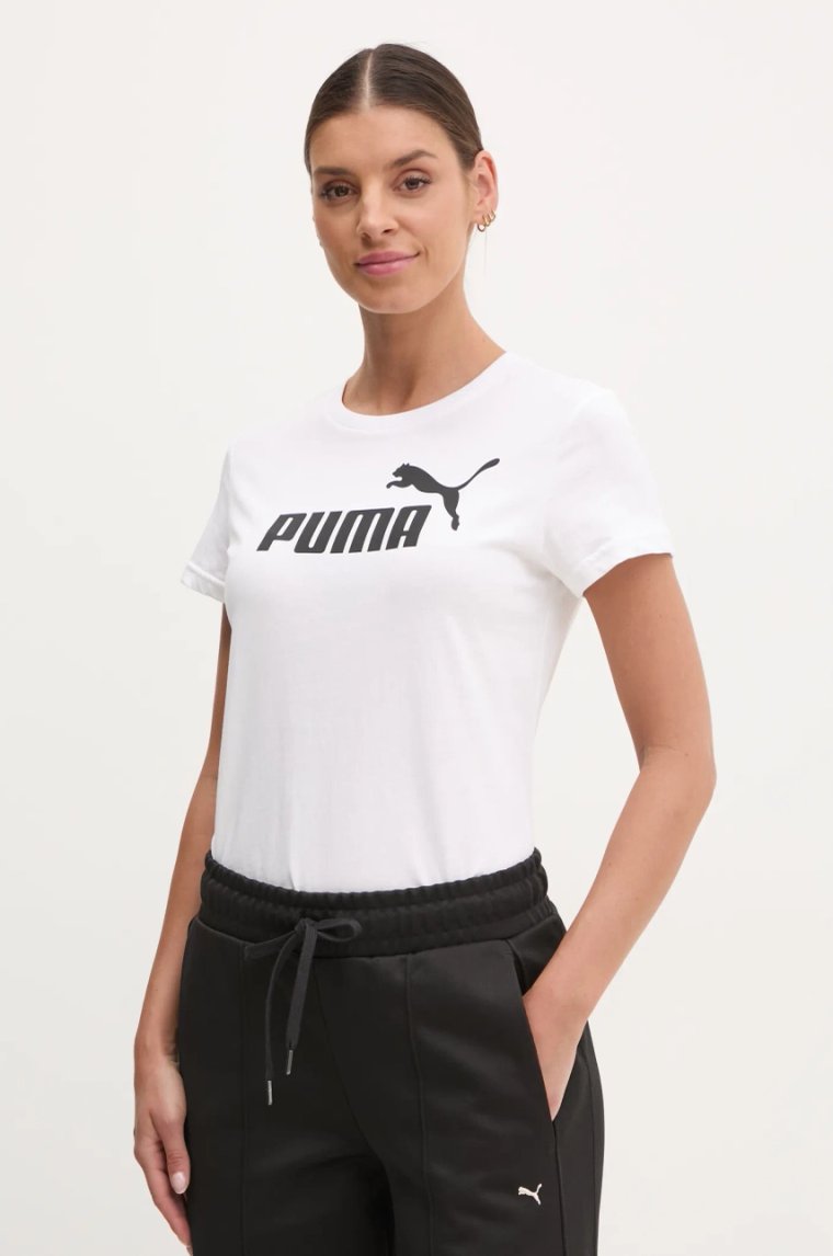 Puma t-shirt bawełniany damski kolor beżowy 682370